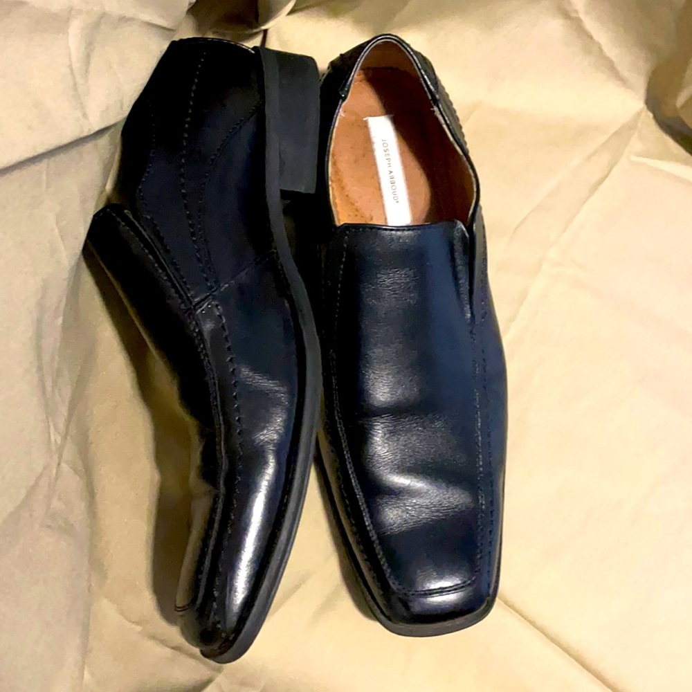 Joseph Abound Black Moc Toe Dress Loafers